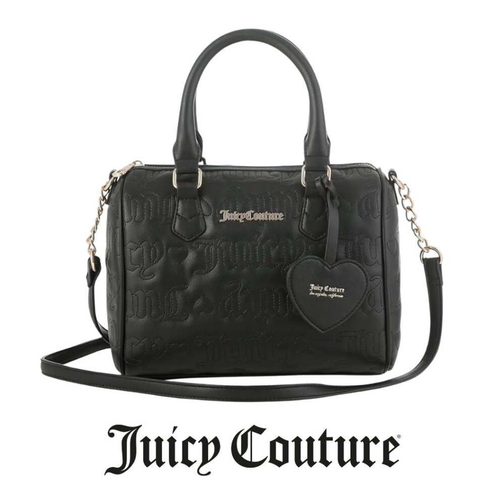 NWT Juicy Couture Crossbody Purse Fame Satchel Bag Black Liquorice
